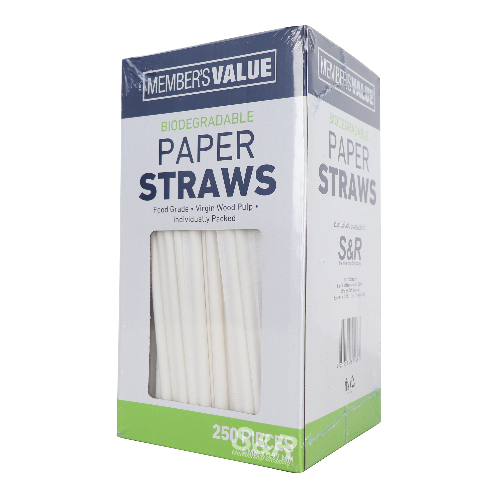 Member's Value Paper Straws 250pcs
